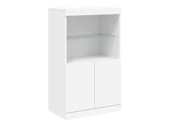Aparador con luces LED blanco 181,5x37x100 cm