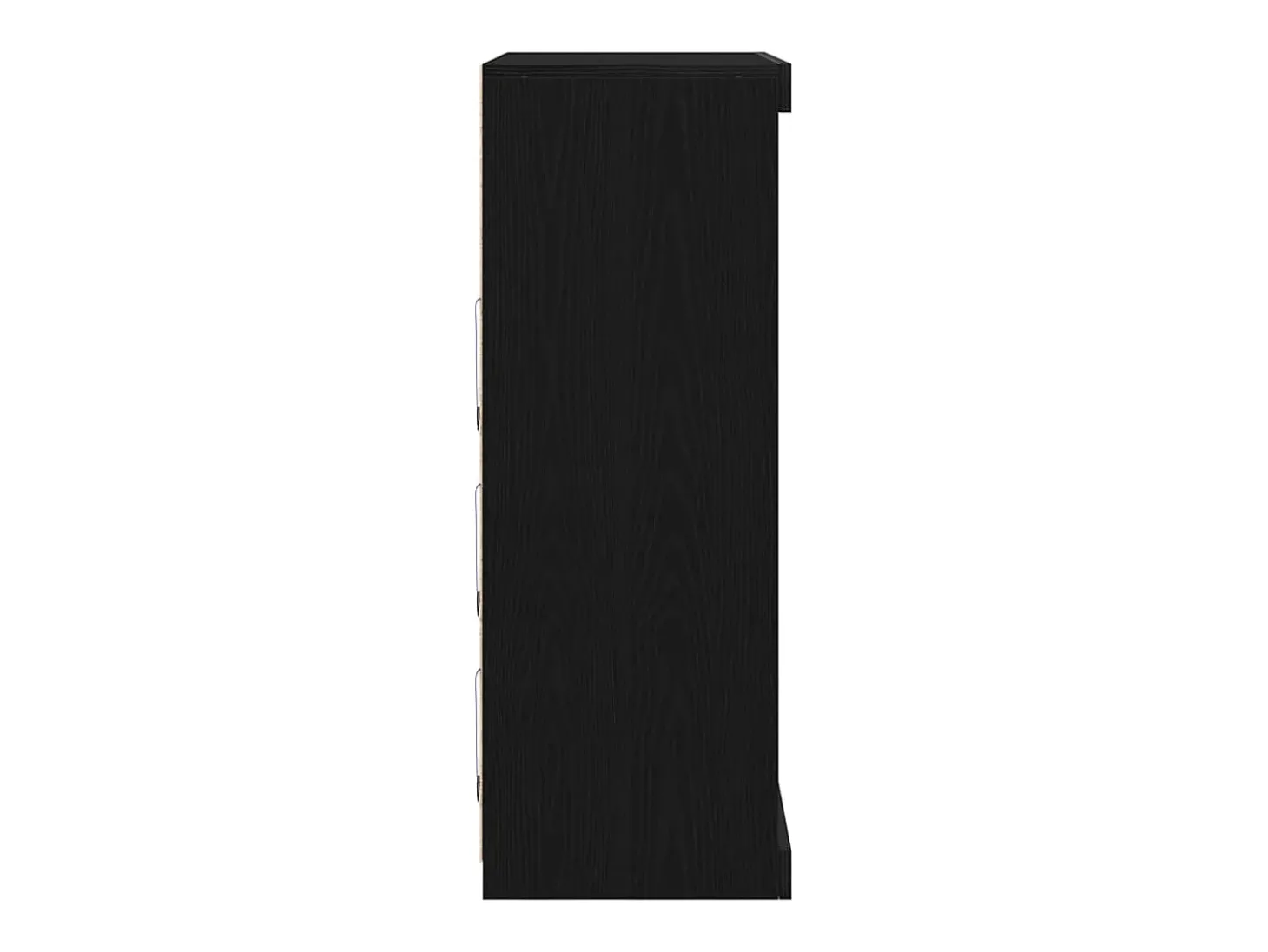 Aparador con luces LED en roble negro 41x37x100 cm