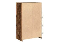 Aparador con luces LED en madera antigua 60,5x37x100 cm