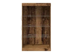 Aparador con luces LED en madera antigua 60,5x37x100 cm