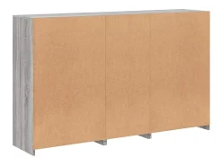 Aparador con luces LED gris Sonoma 162x37x100 cm