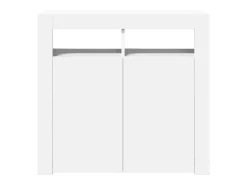 Aparador con luces LED gris brillante 80x35x75 cm