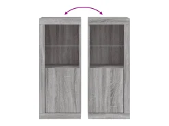 Aparador con luces LED gris Sonoma 41x37x100 cm