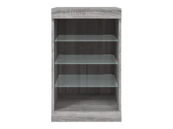 Aparador con luces LED gris Sonoma 41x37x67 cm