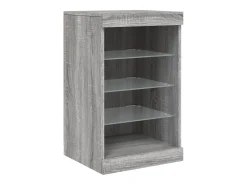 Aparador con luces LED gris Sonoma 41x37x67 cm