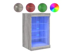 Aparador con luces LED gris Sonoma 41x37x67 cm