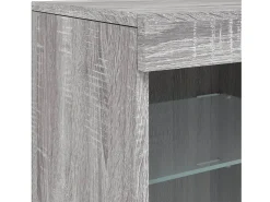 Aparador con luces LED gris Sonoma 41x37x67 cm