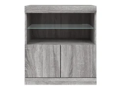 Aparador con luces LED gris Sonoma 60x37x67 cm