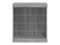 Aparador con luces LED gris Sonoma 60,5x37x67 cm