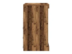 Aparador con luces LED Madera antigua 60,5x37x67 cm