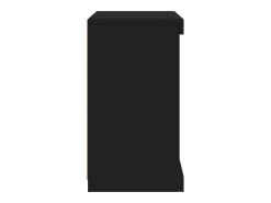 Aparador con luces LED negras 41x37x67 cm
