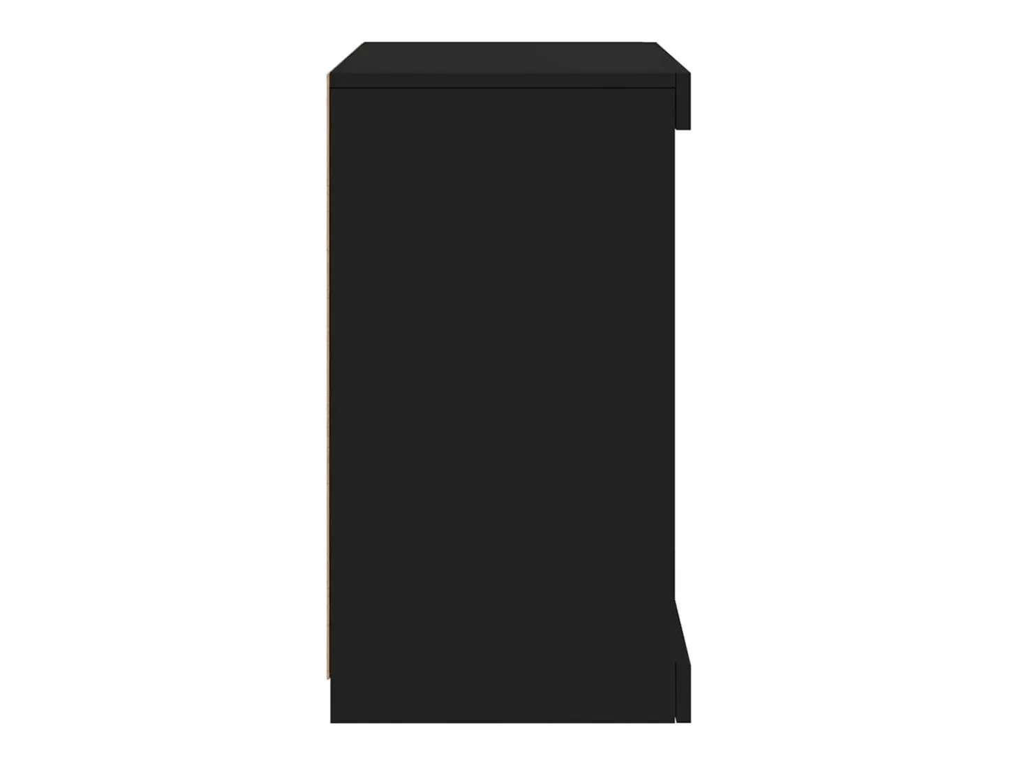 Aparador con luces LED negras 41x37x67 cm
