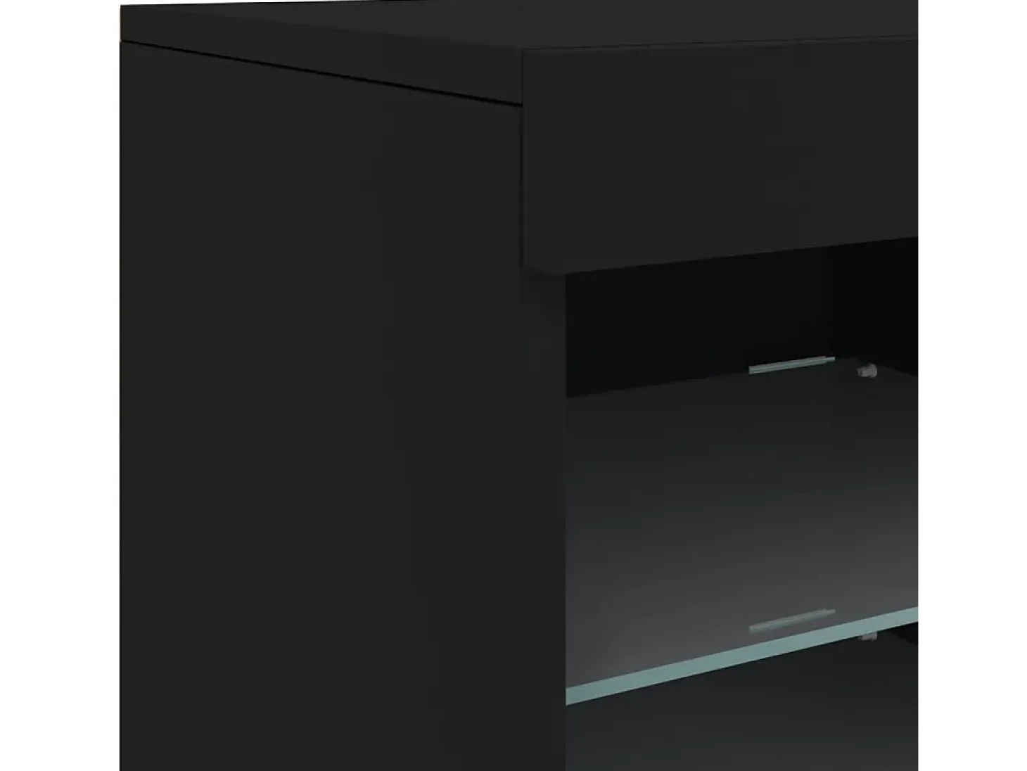 Aparador con luces LED negras 41x37x67 cm
