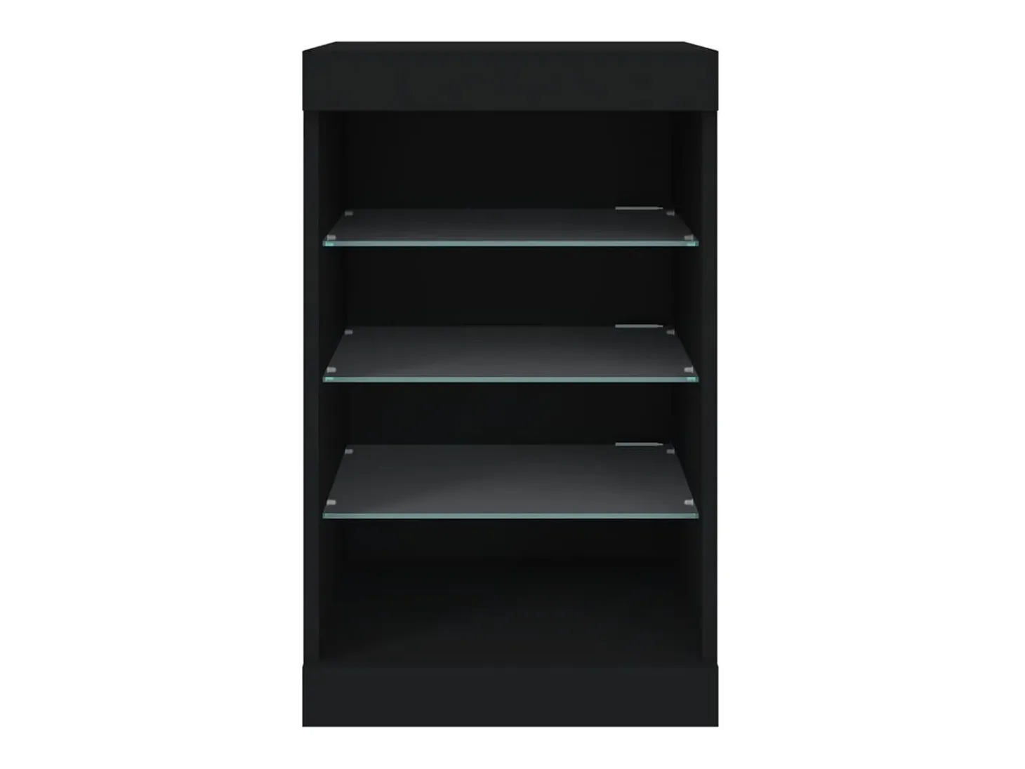 Aparador con luces LED negras 41x37x67 cm