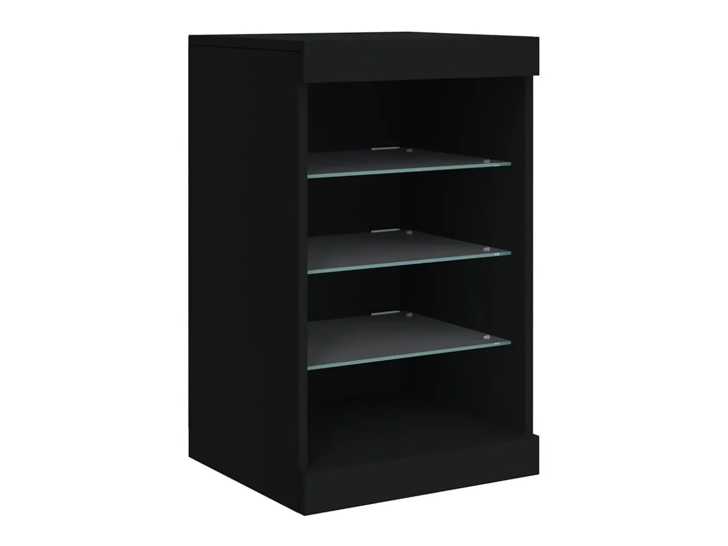 Aparador con luces LED negras 41x37x67 cm