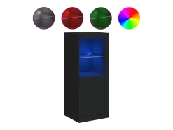 Aparador con luces LED negro 41x37x100 cm