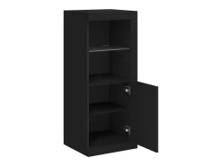 Aparador con luces LED negro 41x37x100 cm
