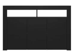 Aparador con luces LED negro 115,5x30x75 cm