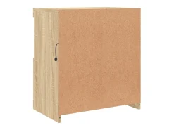 Aparador con luces LED roble Sonoma 60x37x67 cm