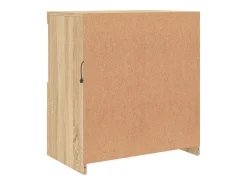 Aparador con luces LED roble Sonoma 60,5x37x67 cm