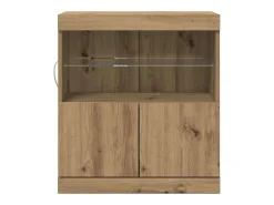 Aparador con luces LED Roble Artesano 60x37x67 cm
