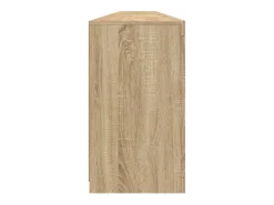 Aparador con luces LED roble Sonoma 283x37x67 cm
