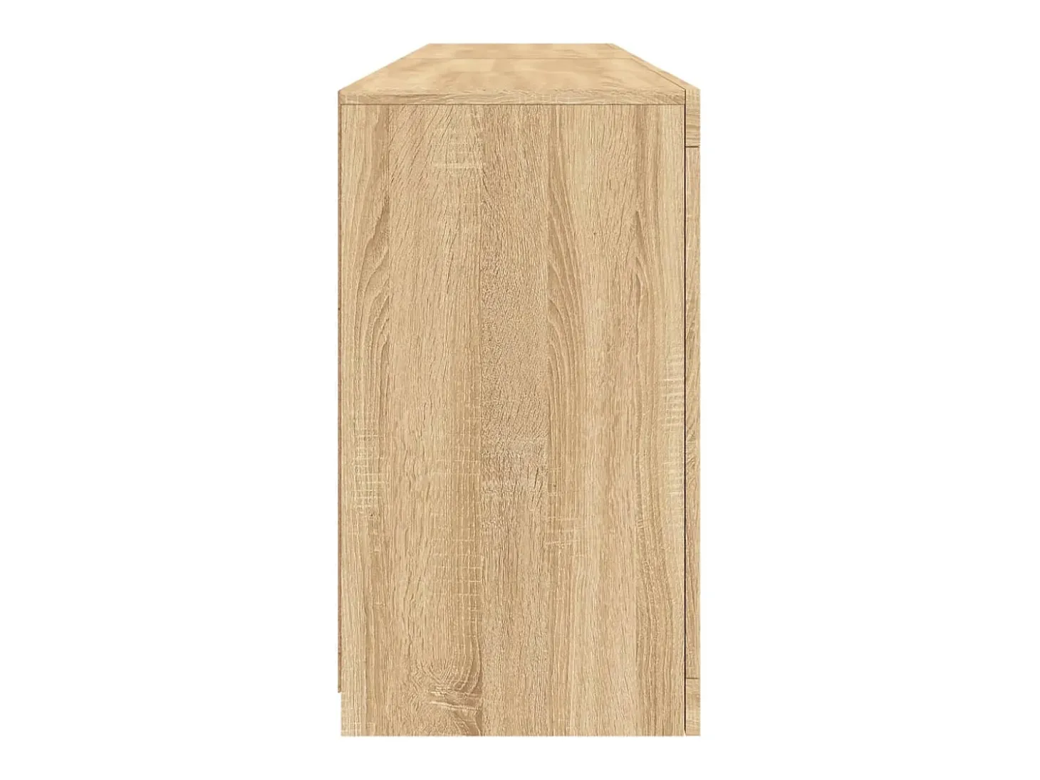 Aparador con luces LED roble Sonoma 164x37x67 cm
