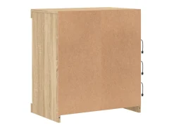 Aparador con luces LED roble Sonoma 60,5x37x67 cm