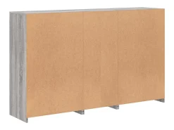 Aparador con luces LED Sonoma gris 162x37x100 cm