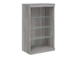 Aparador con luces LED Sonoma gris 60,5x37x100 cm