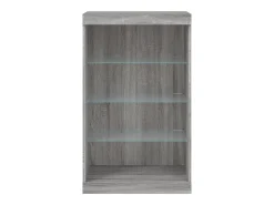 Aparador con luces LED Sonoma gris 60,5x37x100 cm