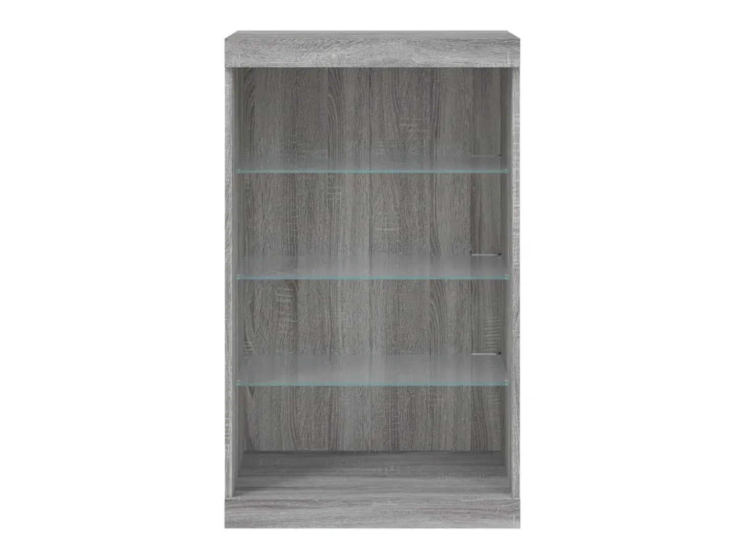 Aparador con luces LED Sonoma gris 60,5x37x100 cm