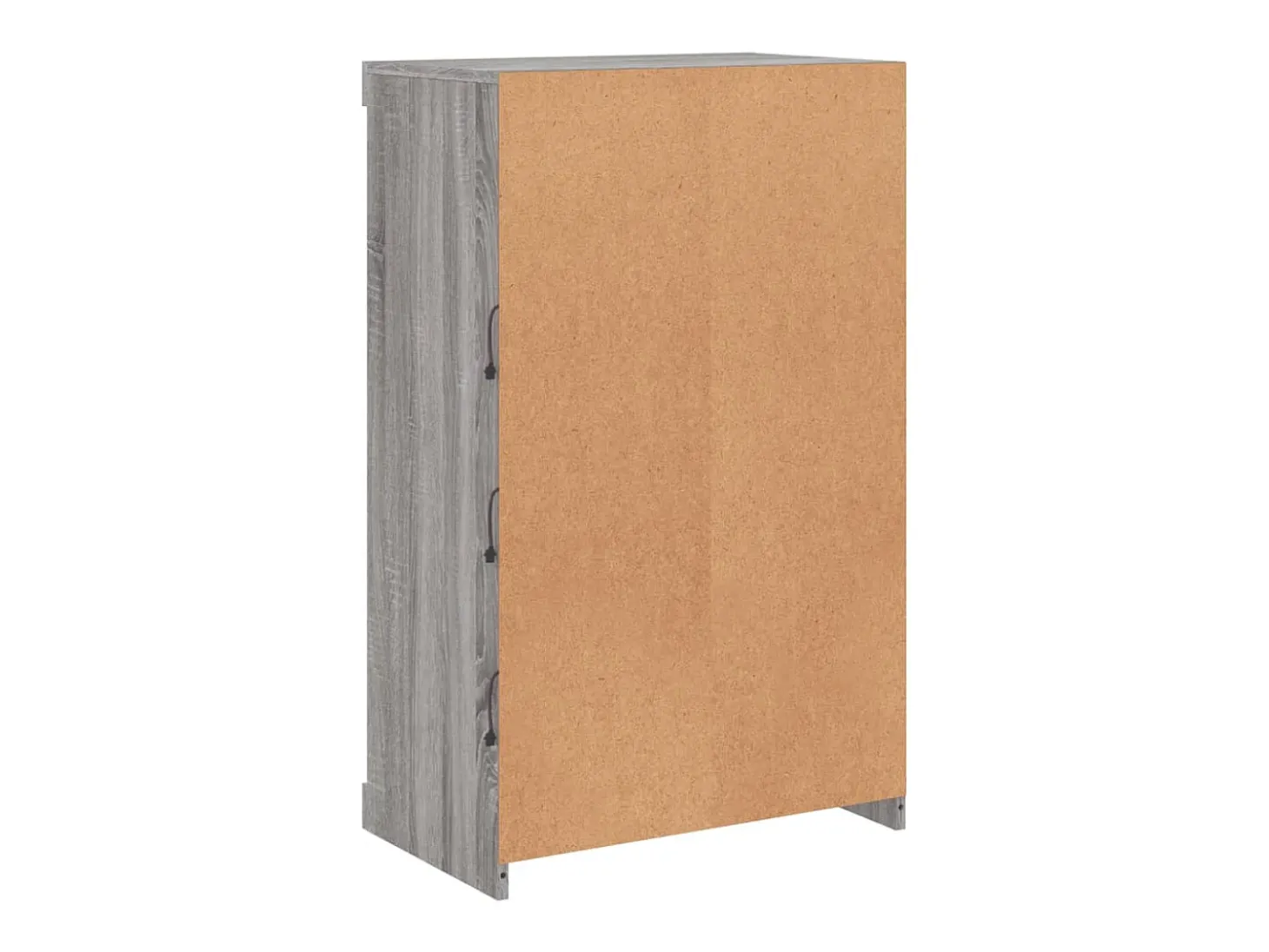 Aparador con luces LED Sonoma gris 60,5x37x100 cm