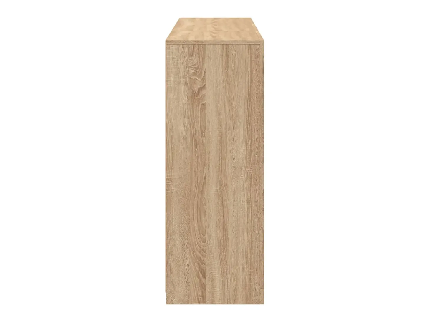 Aparador con luz LED 3 piezas madera de ingeniería roble sonoma