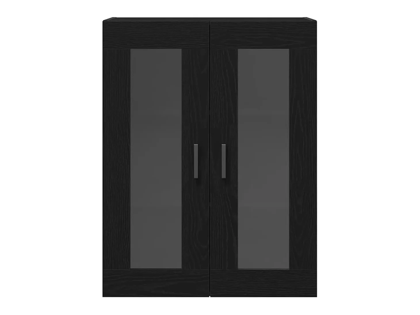 Aparador con mueble de pared en roble negro fabricado en aglomerado.