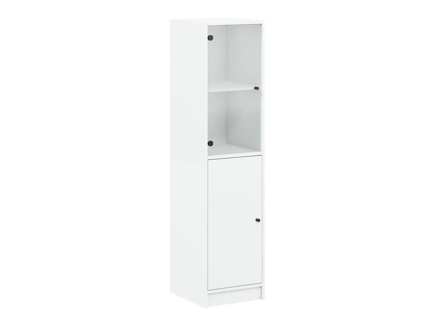 Aparador con puerta de vidrio blanco 35x37x142 cm ES478968