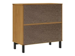 Aparador con puerta de vidrio FLAM madera de pino 80x40x80 cm