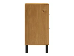 Aparador con puerta de vidrio FLAM madera de pino 80x40x80 cm