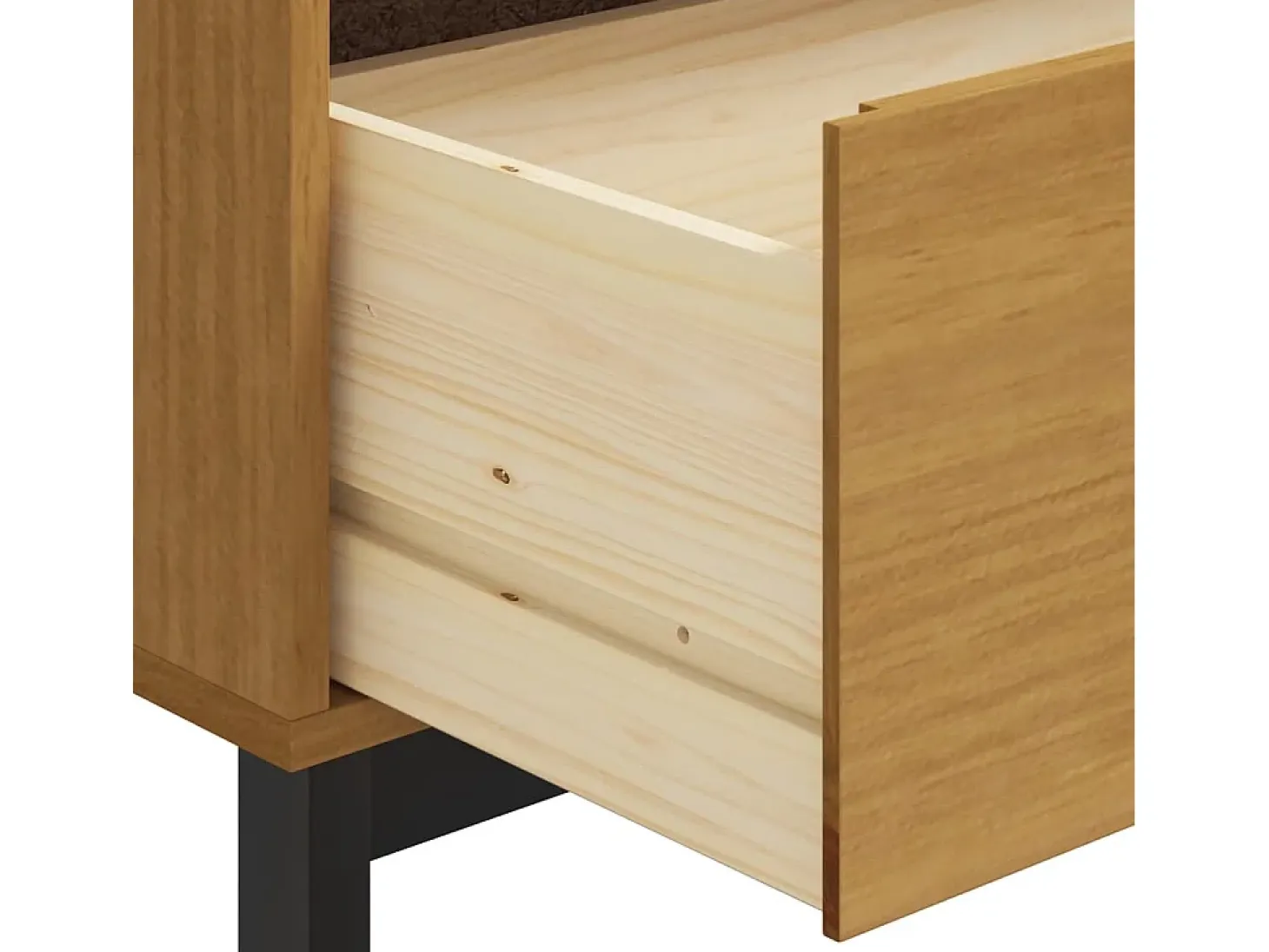 Aparador con puerta de vidrio FLAM madera de pino 80x40x80 cm