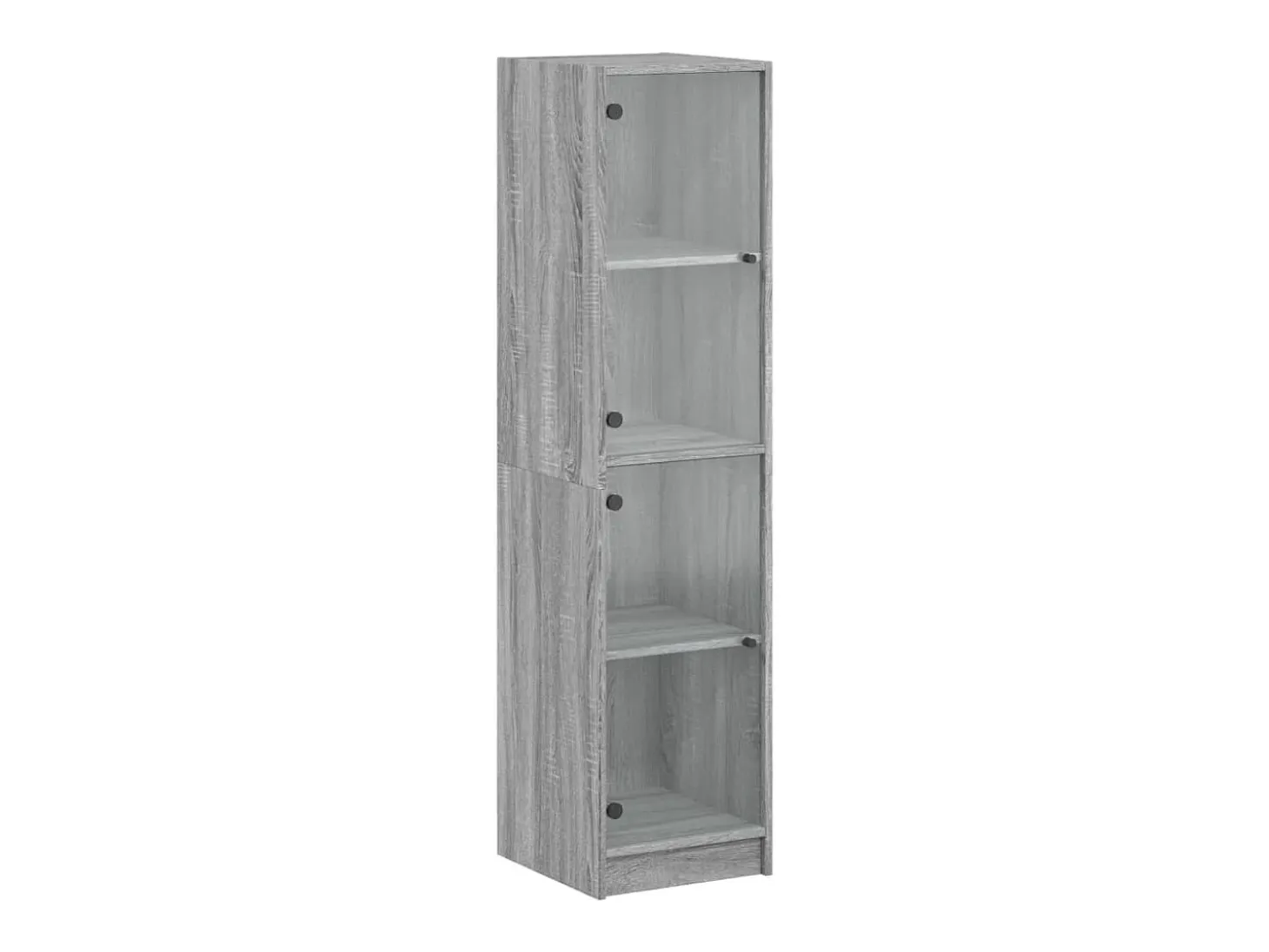 Aparador con puertas de cristal Sonoma Grey 35x37x142 cm