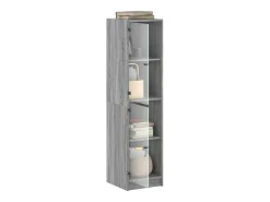 Aparador con puertas de cristal Sonoma Grey 35x37x142 cm