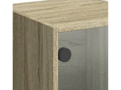 Aparador con puertas de vidrio roble Sonoma 35x37x109 cm