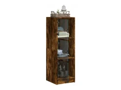 Aparador con puertas de vidrio roble ahumado 35x37x109 cm ES273771