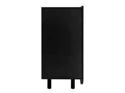 Aparador con puertas talladas en forma de gota, MDF, negro (120x37,5x80,8 cm)