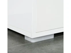 Aparador Conil Homcom 3 puertas + 2 cajones blanco 74x117x36 cm