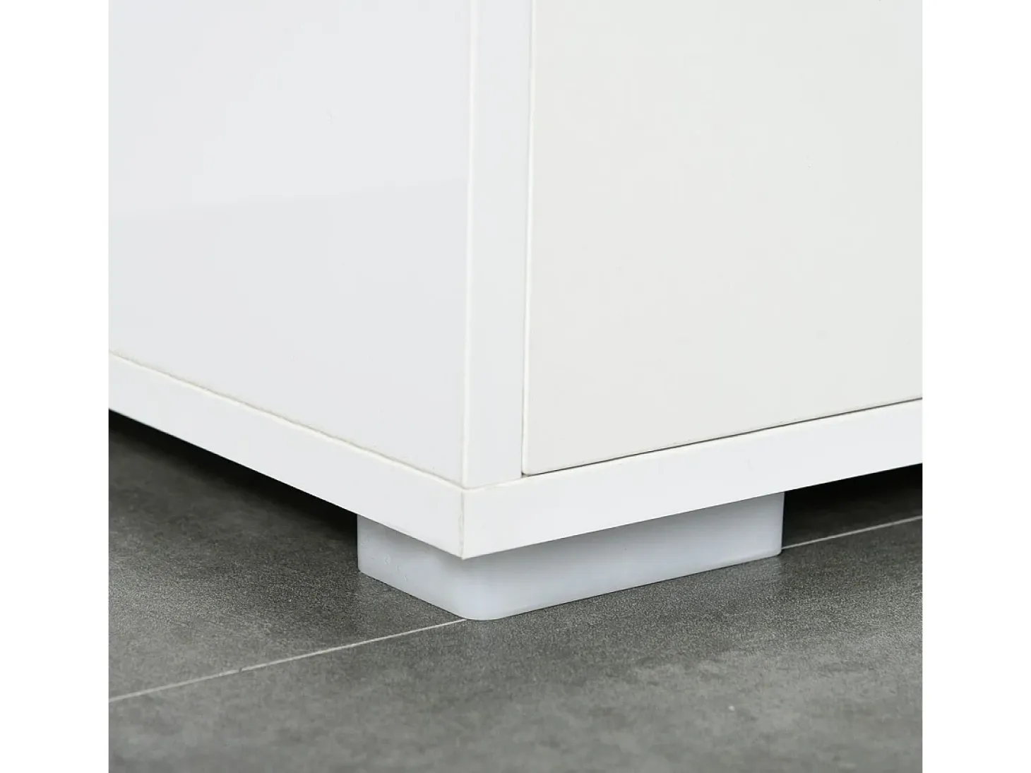 Aparador Conil Homcom 3 puertas + 2 cajones blanco 74x117x36 cm