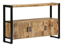 Aparador consola mueble auxiliar de almacenaje 120 cm madera maciza de mango 4402226