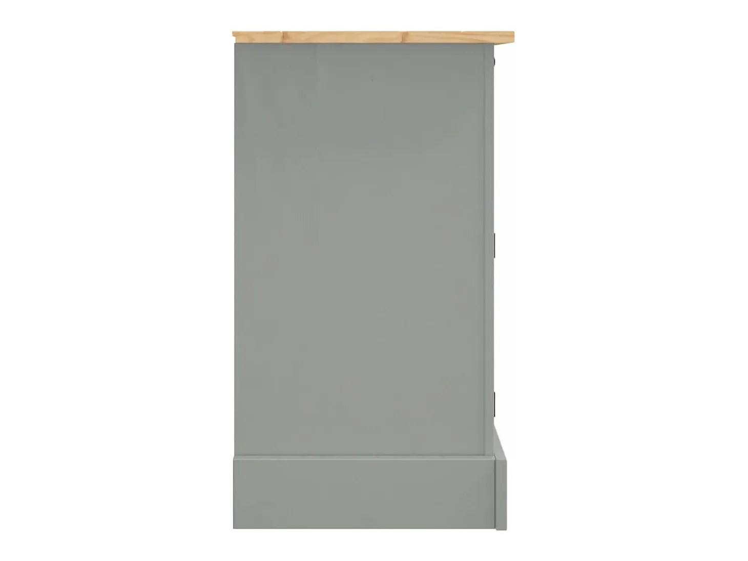 Aparador Corona madera maciza de pino gris 112x43x78 cm