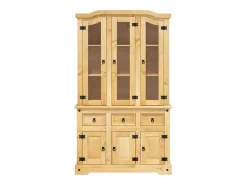 Aparador Corona madera maciza de pino miel 112x43x196 cm