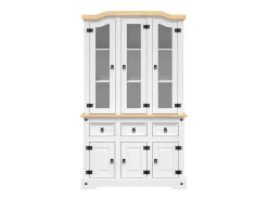Aparador Corona madera maciza de pino blanco 112x43x196 cm